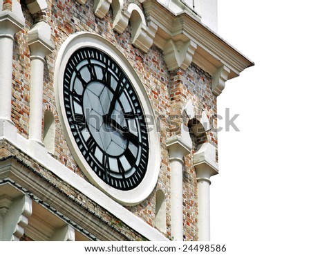 classic clock tower isolated