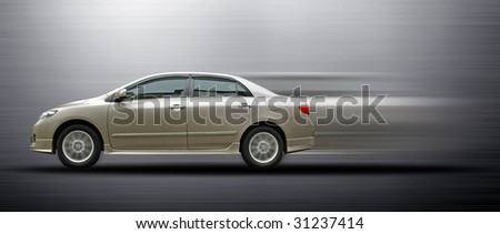 fast moving saloon car