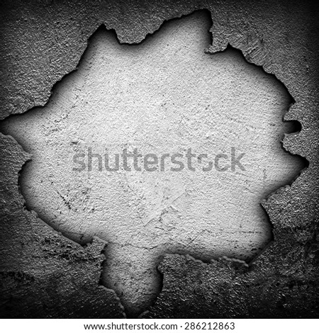 broken concrete wall