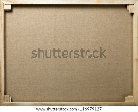 Wooden stretcher with cotton canvas for background