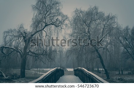 Image, Stock Photo Evil bridge