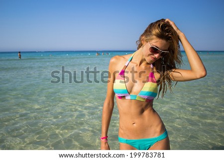 Summer bikini beautiful woman
