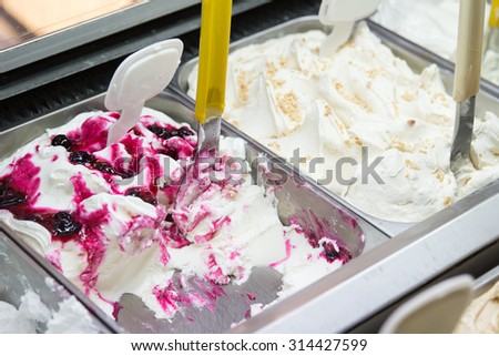 Ice cream in shop