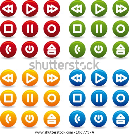 vector set of media and web icons