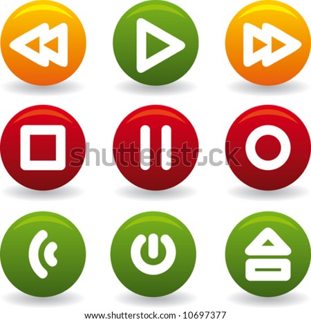 vector set of media and web icons