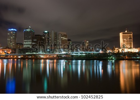 Brisbane City Skyline at night - Queensland - Australia