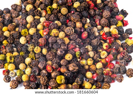 Round Dry Pepper made dish background