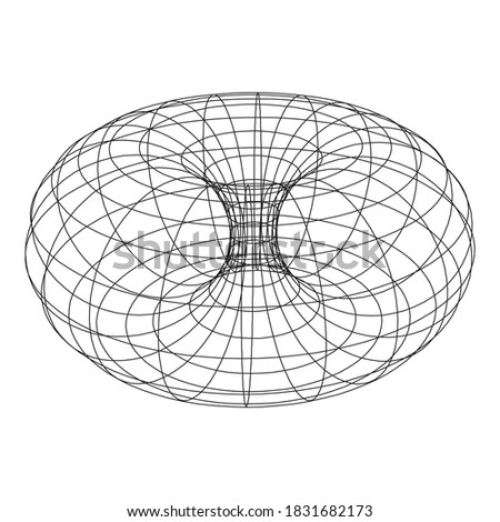Torus Topology Circle Geometry Mathematics on white background.
