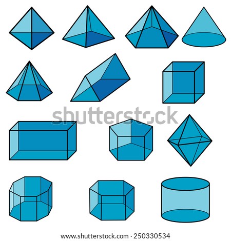 3d geometric for kid vector 