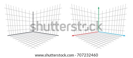 OpenGL Projection Matrix perspective 3d axis vector
