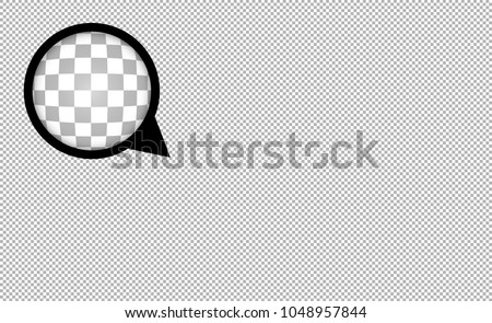 Transparent grid imitation vector abstract background with zoom lens effect