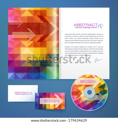 Abstract geometry pattern vector business style and magazine template