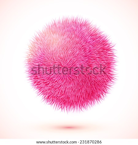 Pink Fluffy Vector Isolated Sphere - 231870286 : Shutterstock