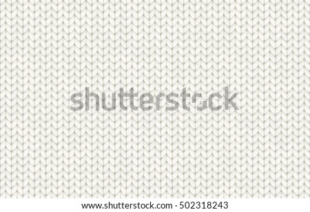 White realistic knit texture vector seamless pattern