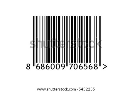 High Resolution Bar Code, Isolated, Close-Up. Made With Photoshop Stock ...