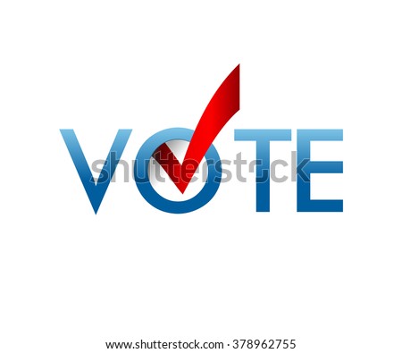 Voting Symbols vector design. template Elections icons. check marks. Vector blue. vote label. Vote, poll icon. 