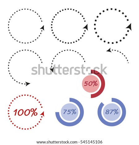 Infographic circle arrows. Dynamic vector arrow symbol isolated. circle arrows  in flat style. 