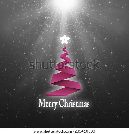 Christmas Background, Christmas Tree, Wish Card Stock Photo 235410580