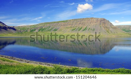 Morning mouth in the Westfjords, iceland