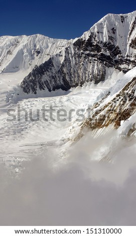 snowcovered mountains in the interior Alaska, St. Elias Range,
