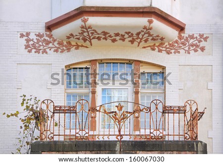 Art Nouveau style house in residential area