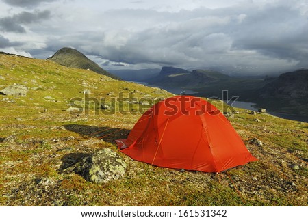 outdoor, camping, stora sjoefallet national park, laponia, norrbotten, lapland, sweden,  swedish lapland, europe
