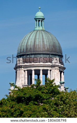 Hamburg, Germany, Detail of the Hamburg District Court