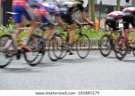 Bicycle race through the streets of Berlin