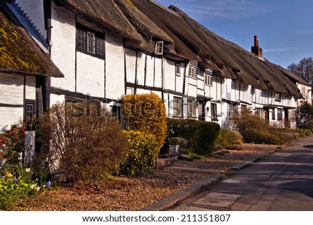 Traditional thatched cottages in Wendover, UK