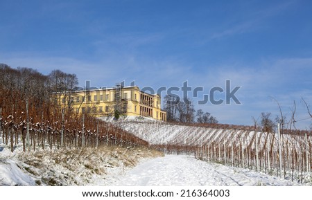 Castle Villa Ludwig height in winter