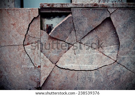 abstract broken wall