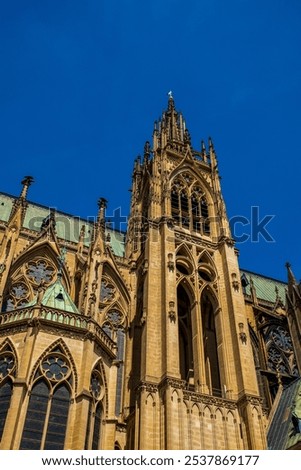 Image, Stock Photo Cathedral of Metz in rainy weather