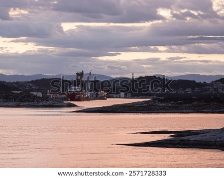 Image, Stock Photo Sunrise in Stavanger