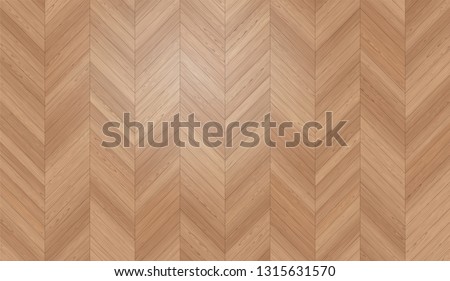 Natural Photo Realistic Wooden Floor Vector Background. Engineered Chevron, Hungarian Point Parquet Texture 