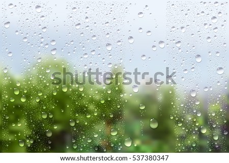 Similar – Image, Stock Photo drops on the window and blue sky background