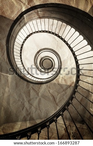 The old spiral staircase