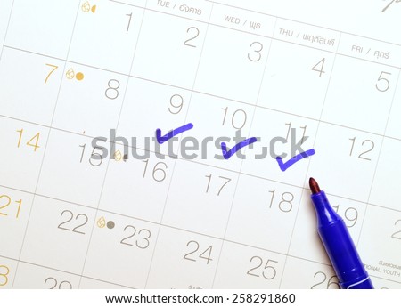 highlighting date on calendar