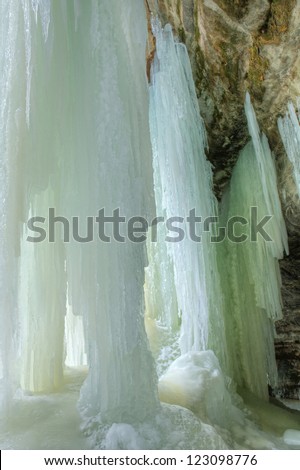 Eben Ice Cave interior, winter, Michigan\'s Upper Peninsula, USA
