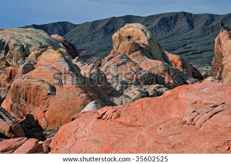 Rocky, desert landscape Valley of Fire State Park, Nevada, USA