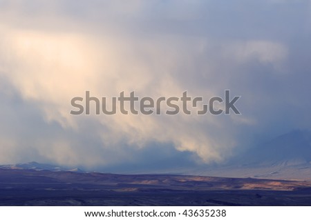Landscape of valley storm, Eastern Sierra Nevada Mountains, California, USA