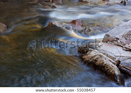 Summer landscape of the Little River rapids, Great Smoky Mountains National Park, Tennessee, USA