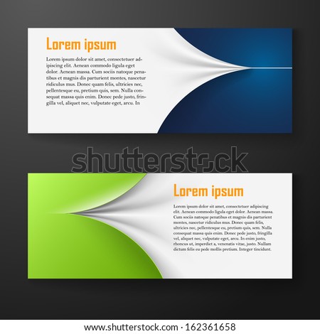 Vector card templates. Textile banners