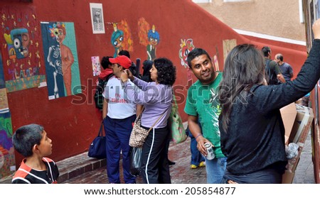 GUANAJUATO, MEXICO - NOVEMBER 2, 2013: The Festival Internacional Cervantino is cultural event held in the World Heritage city of Guanajuato, in honor of \