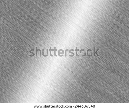 Metal background or texture of brushed steel plate with reflections Iron plate