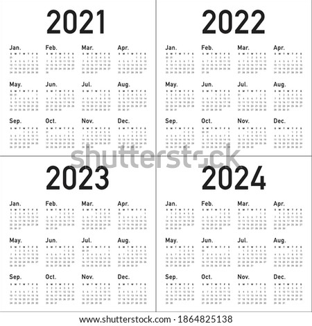 2021 - 2024 Calendar - 2021 2023 Three Year Calendar Free Printable Pdf ...