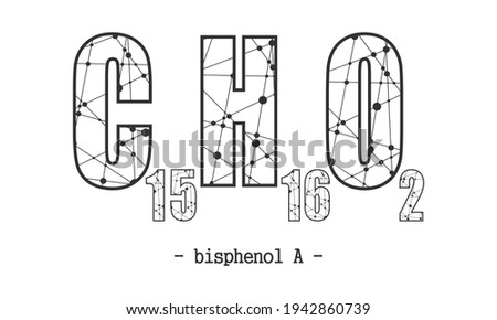 Bisphenol A formula. Concept of medicine and pharmacy