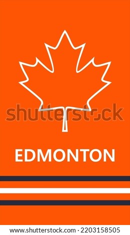 Edmonton Oilers ice hockey team uniform colors. Template for presentation or infographics.