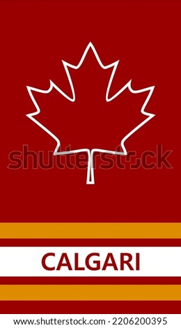 Calgary Flames ice hockey team uniform colors. Template for presentation or infographics.