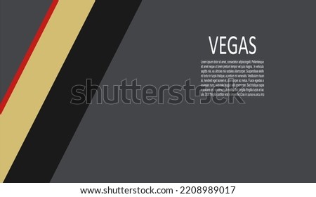 Vegas Golden Knights ice hockey team uniform colors. Template for presentation or infographics.