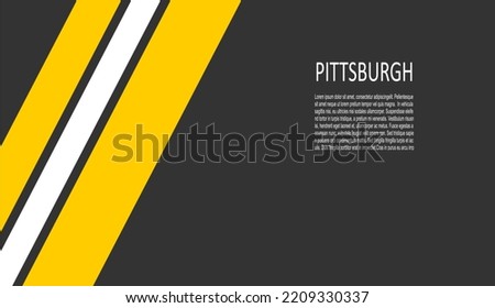 Pittsburgh Penguins ice hockey team uniform colors. Template for presentation or infographics.